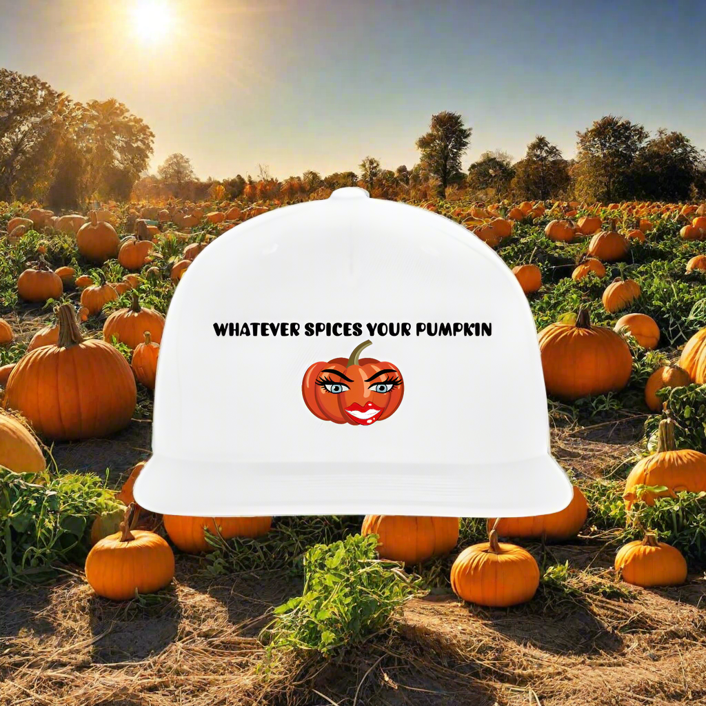SIE CAPS WHATEVER SPICES YOUR PUMPKIN Original Snapback Baseball Cap - white
