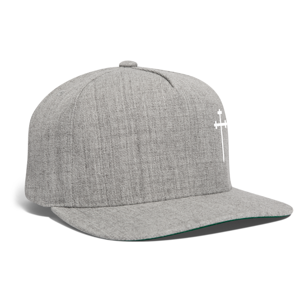 CROSS Snapback Baseball Cap - heather gray