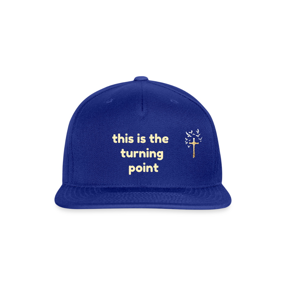 This is the Turning Point Snapback Baseball Cap - royal blue