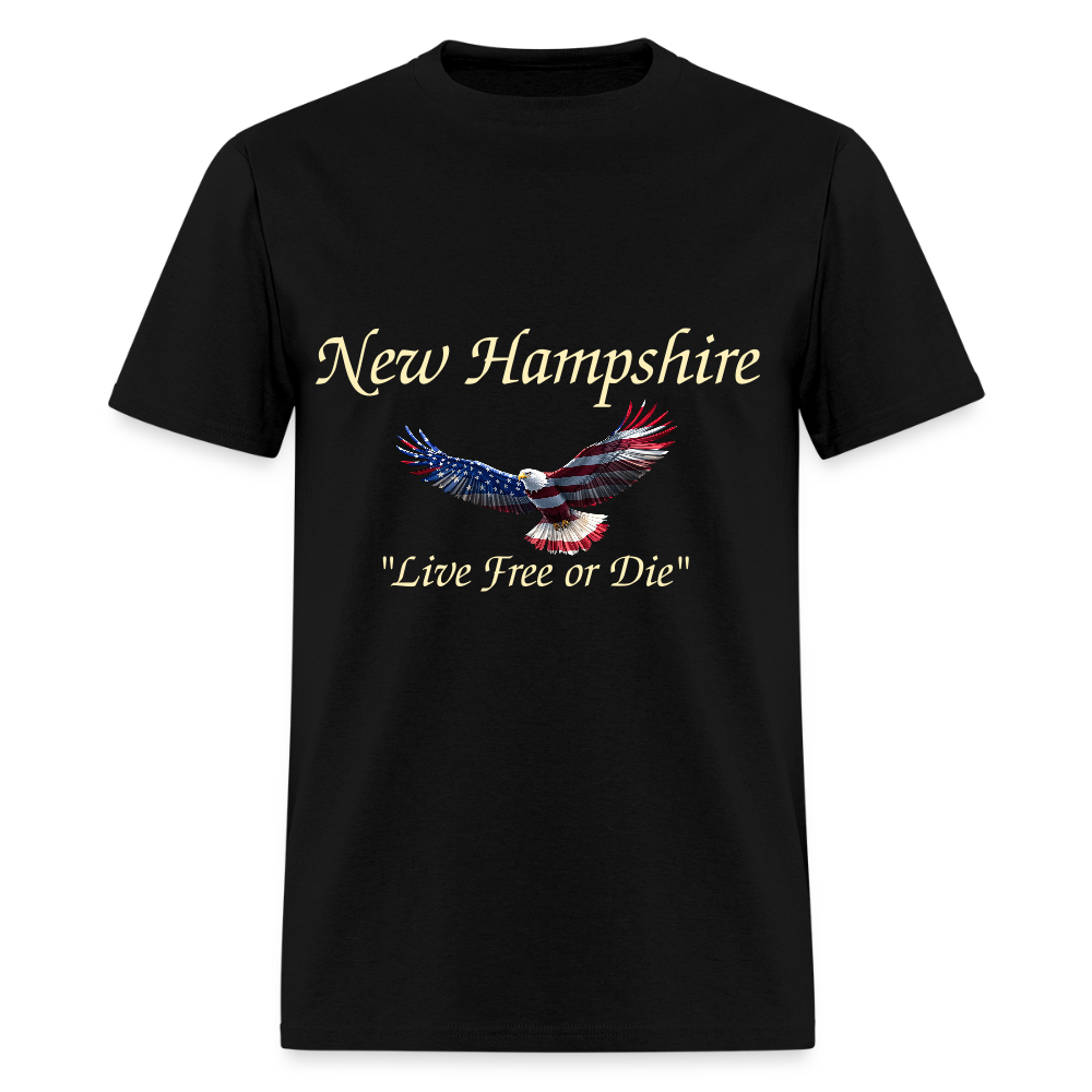 NH Live Free or Die Flying Eagle Unisex Classic T-Shirt - black