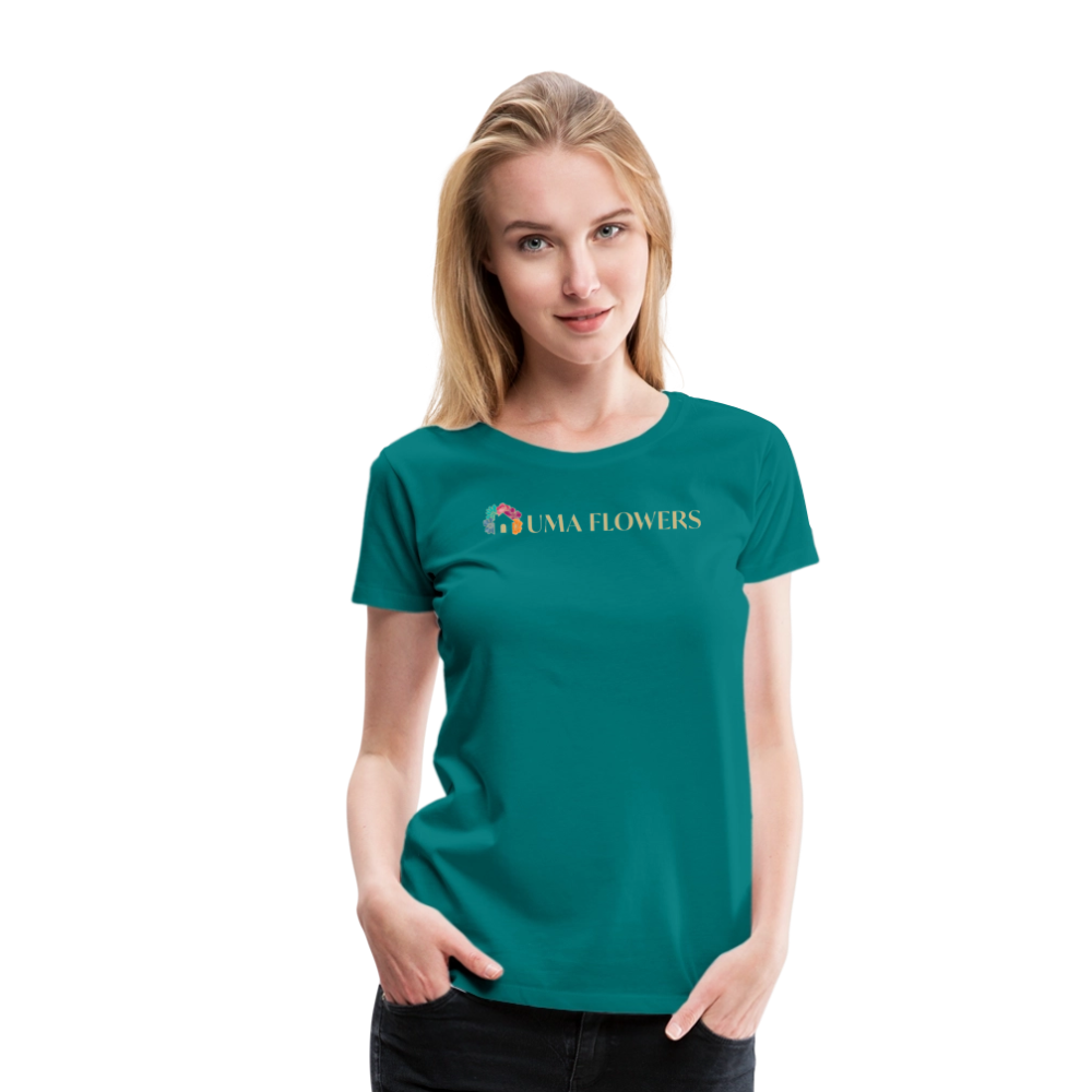 UMA FLOWERS Women’s Premium T-Shirt - teal