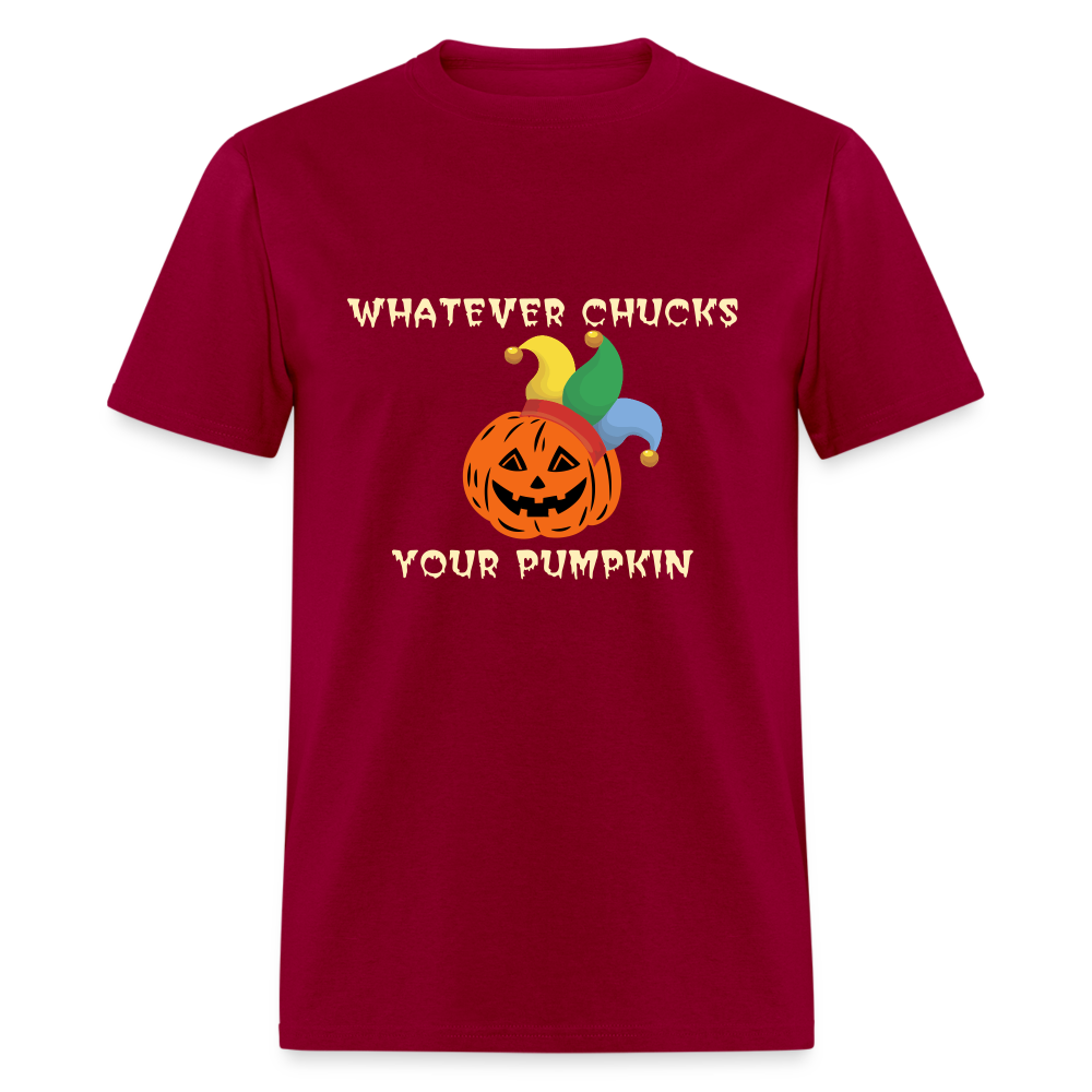 SIE CAPS WHATEVER CHUCKS YOUR PUMPKIN Hanes Unisex T-Shirt - dark red