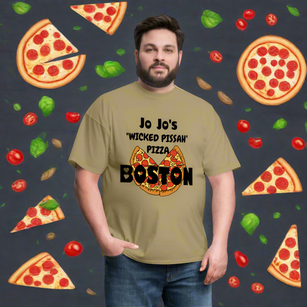 JoJo's WICKED PISSAH PIZZA BOSTON Hanes Unisex Classic T-ShirtUnisex Classic T-Shirt - khaki
