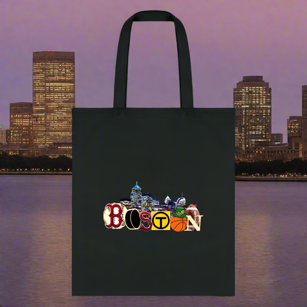 BOSTON SKYLINE Tote Bag - black