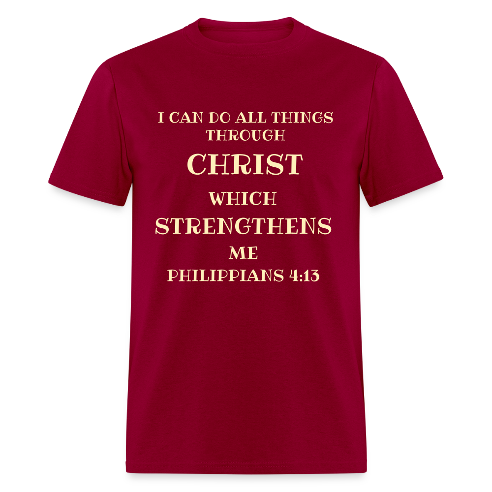Philippians 4:13 Men's Unisex Classic T-Shirt - dark red