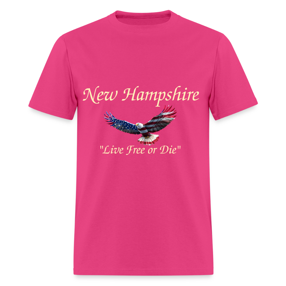 NH Live Free or Die Flying Eagle Unisex Classic T-Shirt - fuchsia