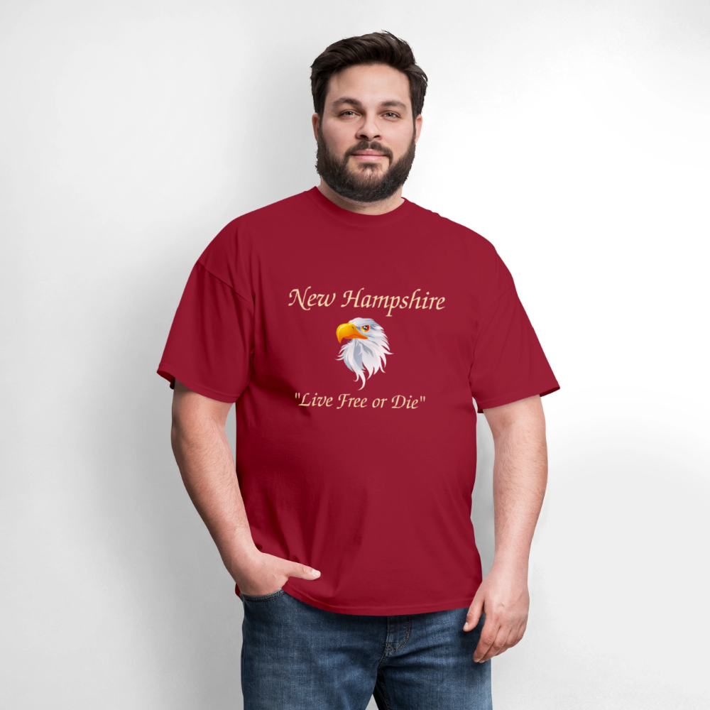 NH Live Free or Die Unisex Classic T-Shirt - dark red