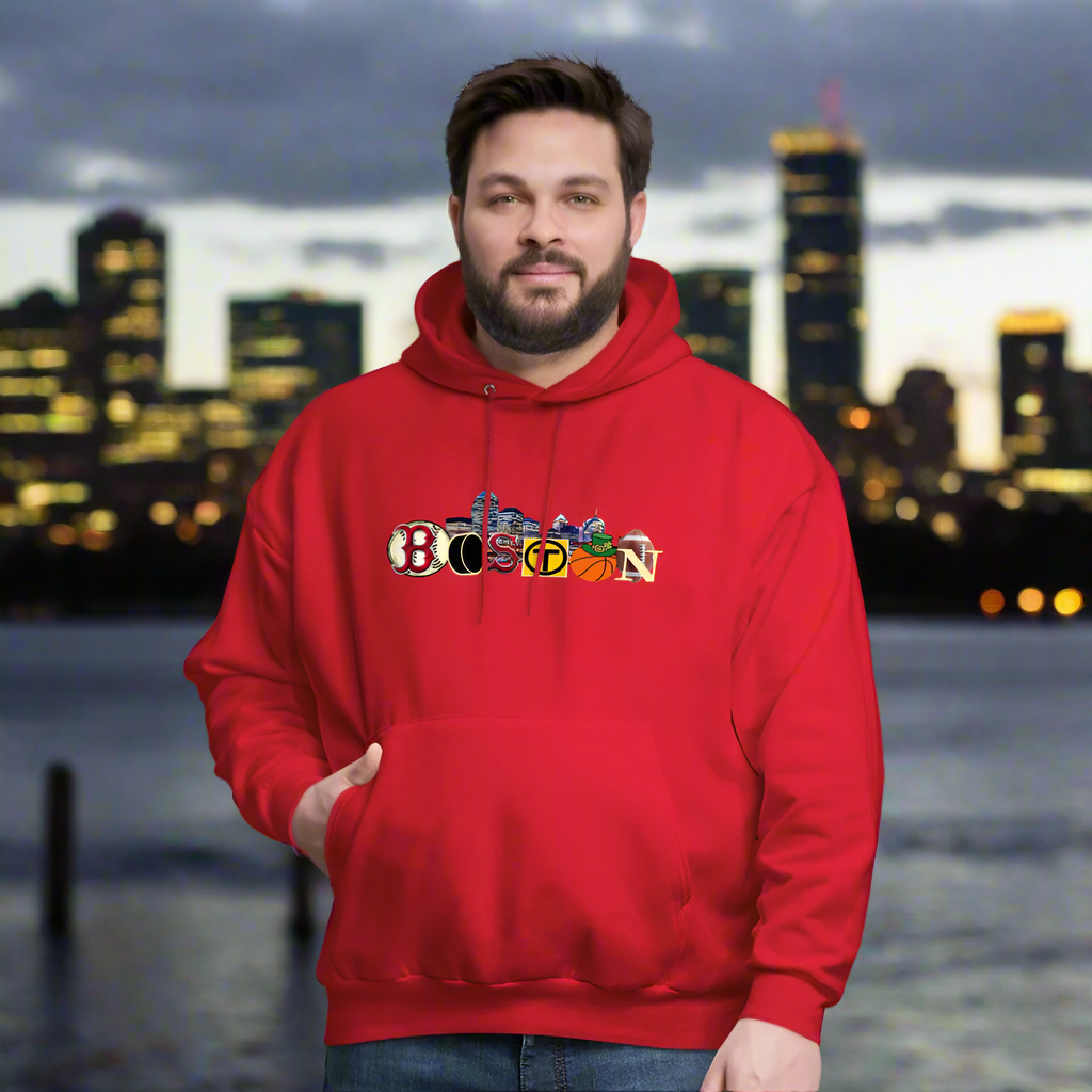 BOSTON SKYLINE Haines Men's Hoodie - red