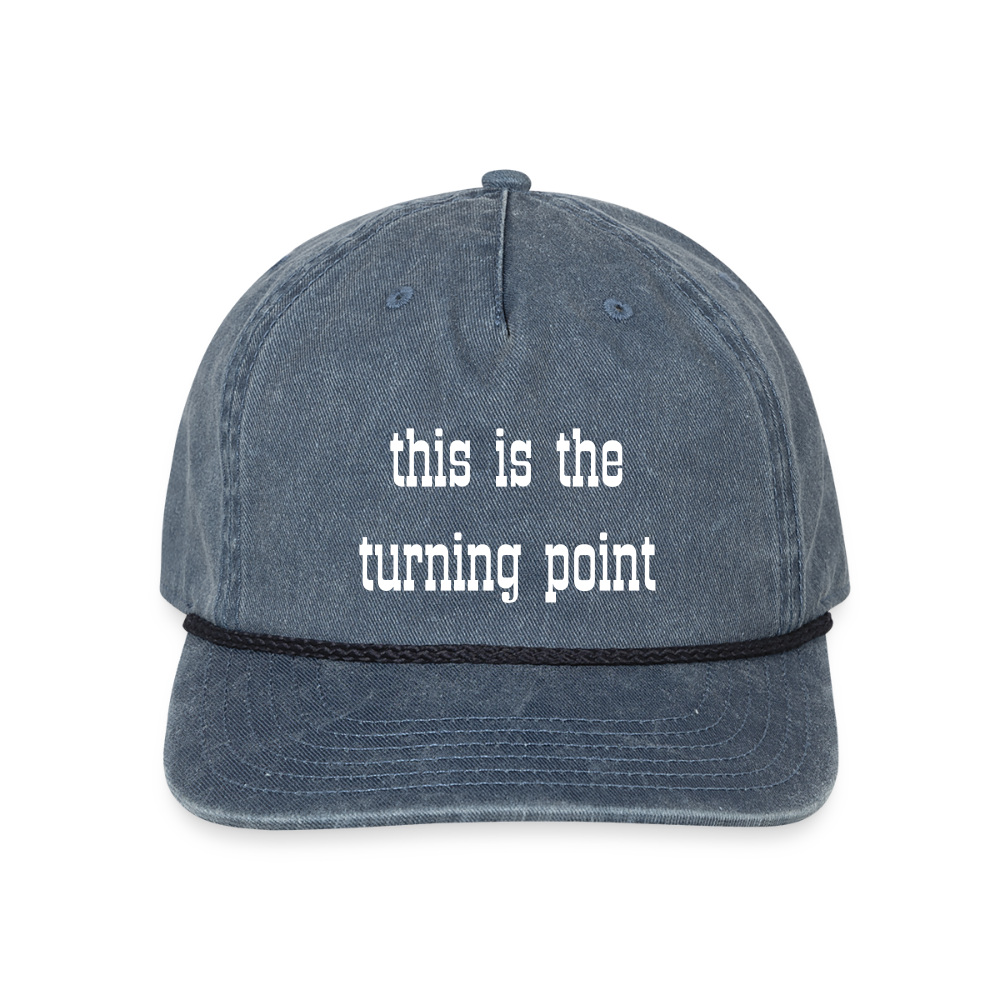 turning point Vintage Washed Rope Cap - washed navy