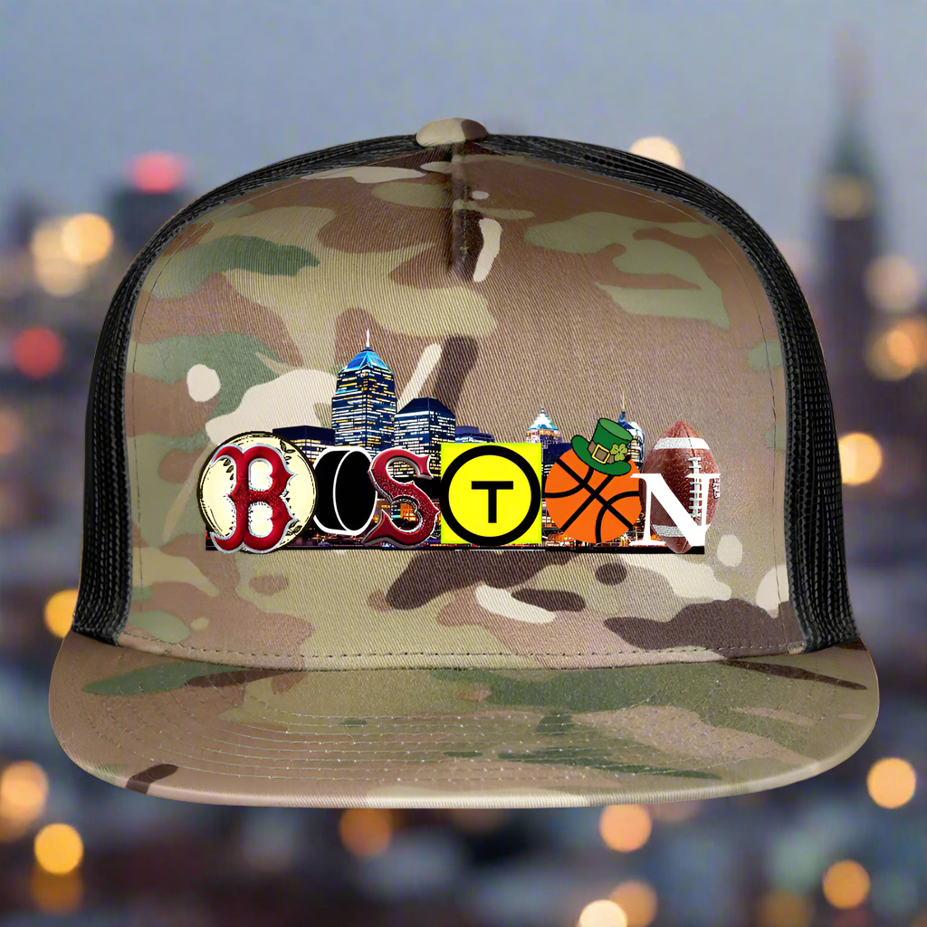 BOSTON SKYLINE Authentic Trucker Hat - MultiCam\black