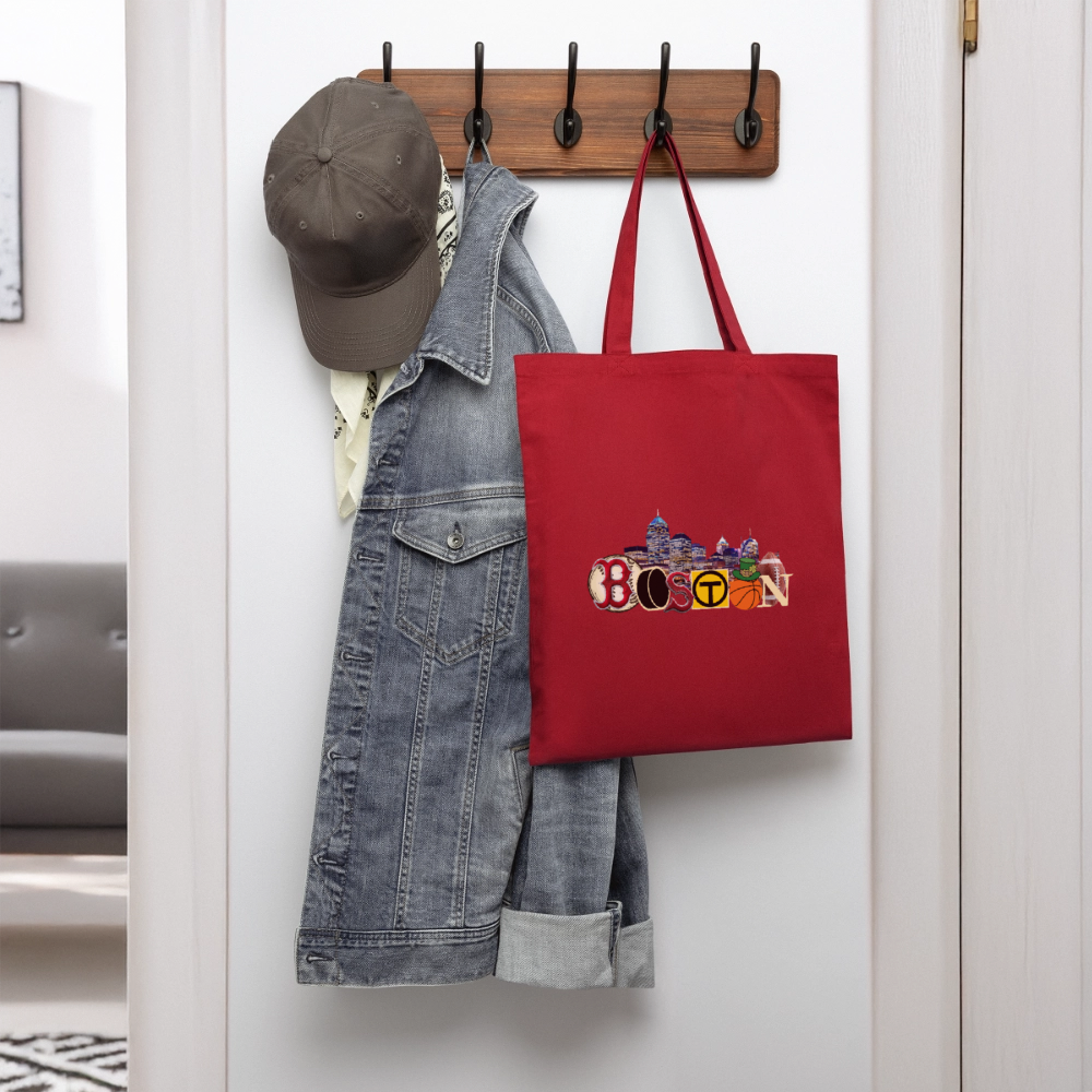 BOSTON SKYLINE Tote Bag - red