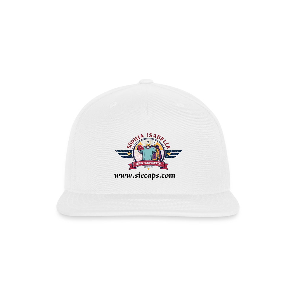 sie caps logo Snapback Baseball Cap - white