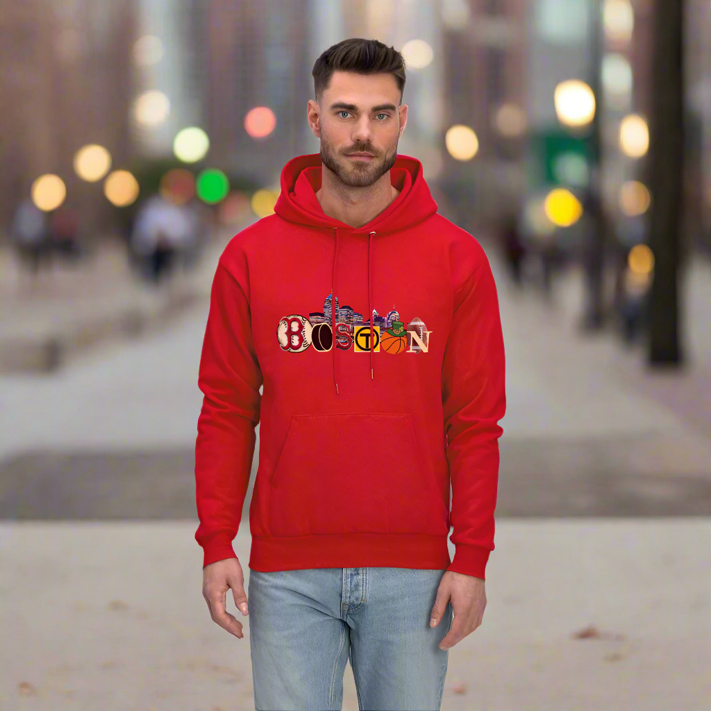 BOSTON SKYLINE Haines Men's Hoodie - red