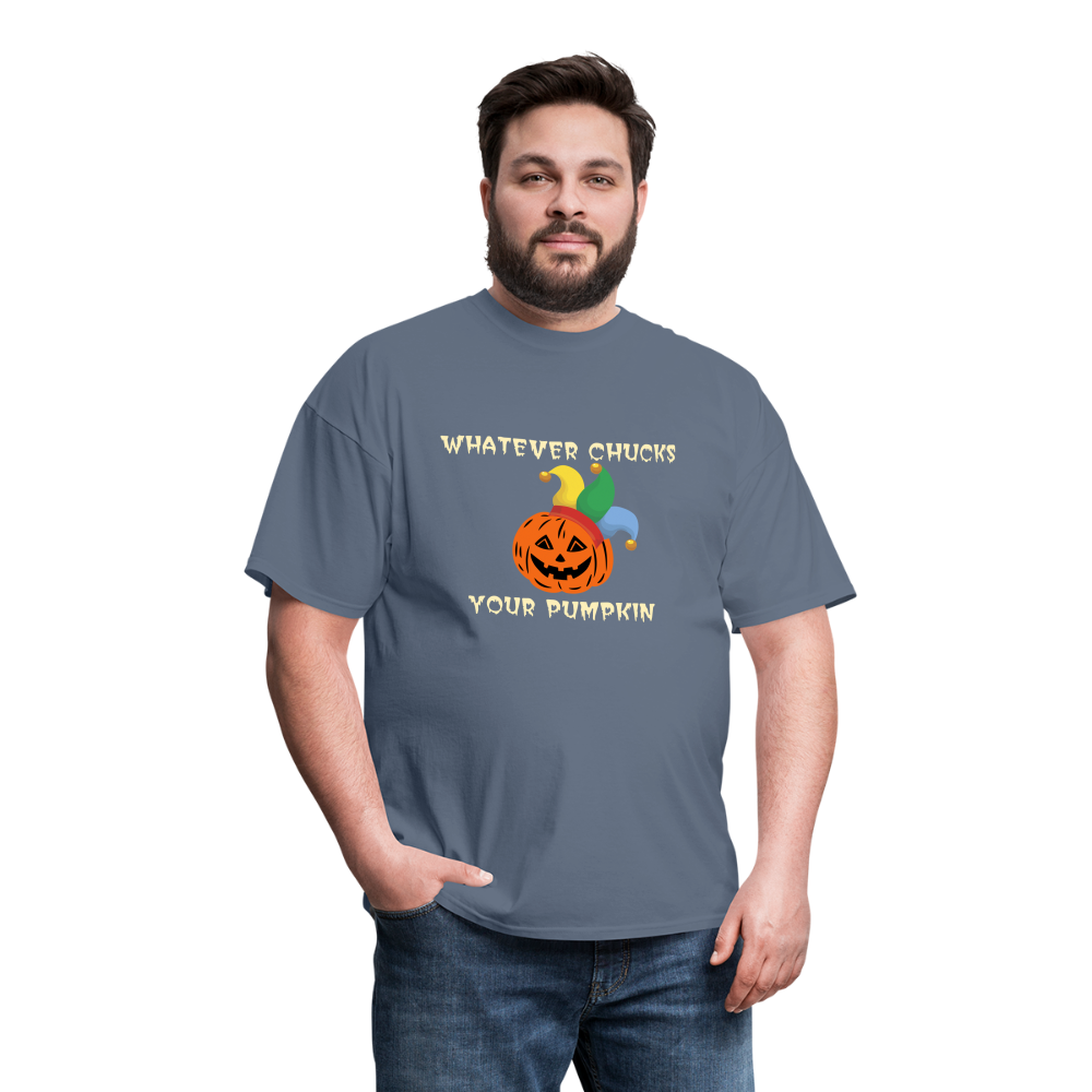 SIE CAPS WHATEVER CHUCKS YOUR PUMPKIN Hanes Unisex T-Shirt - denim