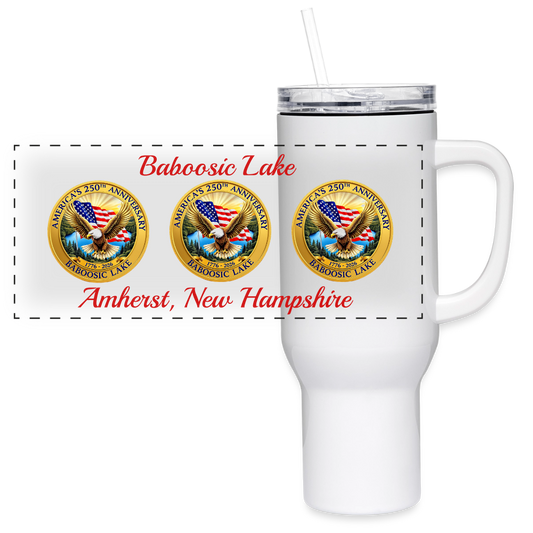 AMERICA 250 AMHERST 40 oz Travel Tumbler - white