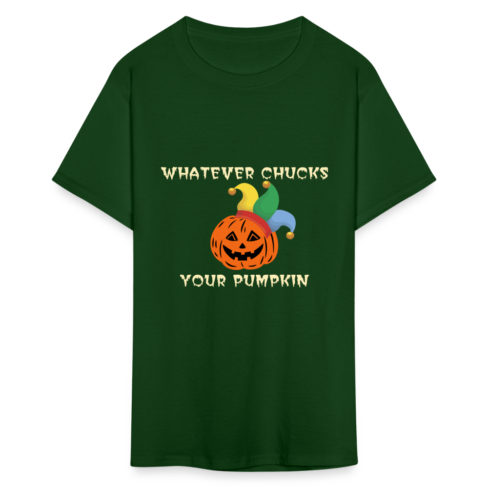 SIE CAPS WHATEVER CHUCKS YOUR PUMPKIN Hanes Unisex T-Shirt - forest green