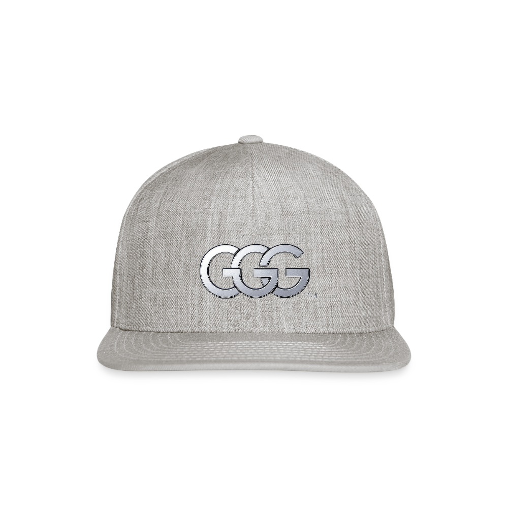 GGG TM LOGO 3 Snapback Baseball Cap - heather gray