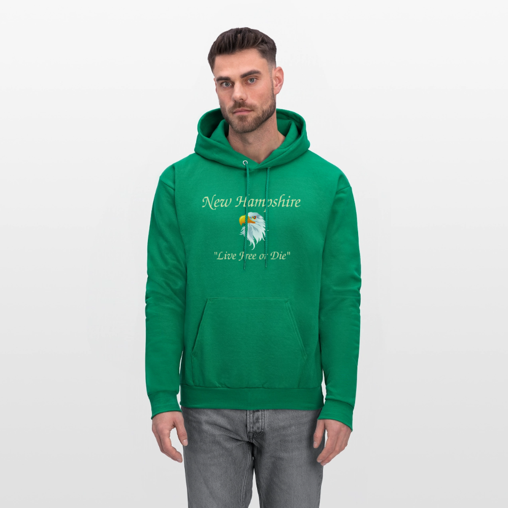 NH Live Free or Die Men's Hoodie - kelly green