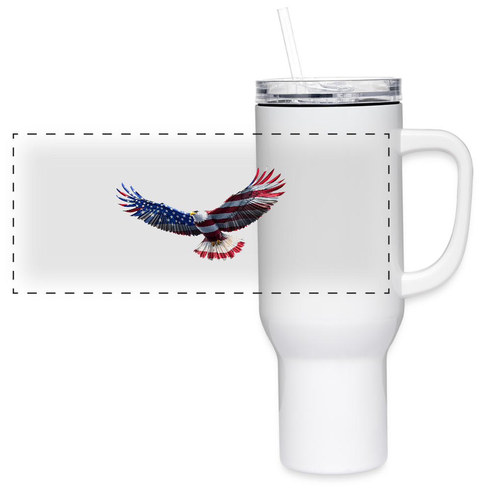 SOARING EAGLE 40 oz Stainless Steel Travel Tumbler - white