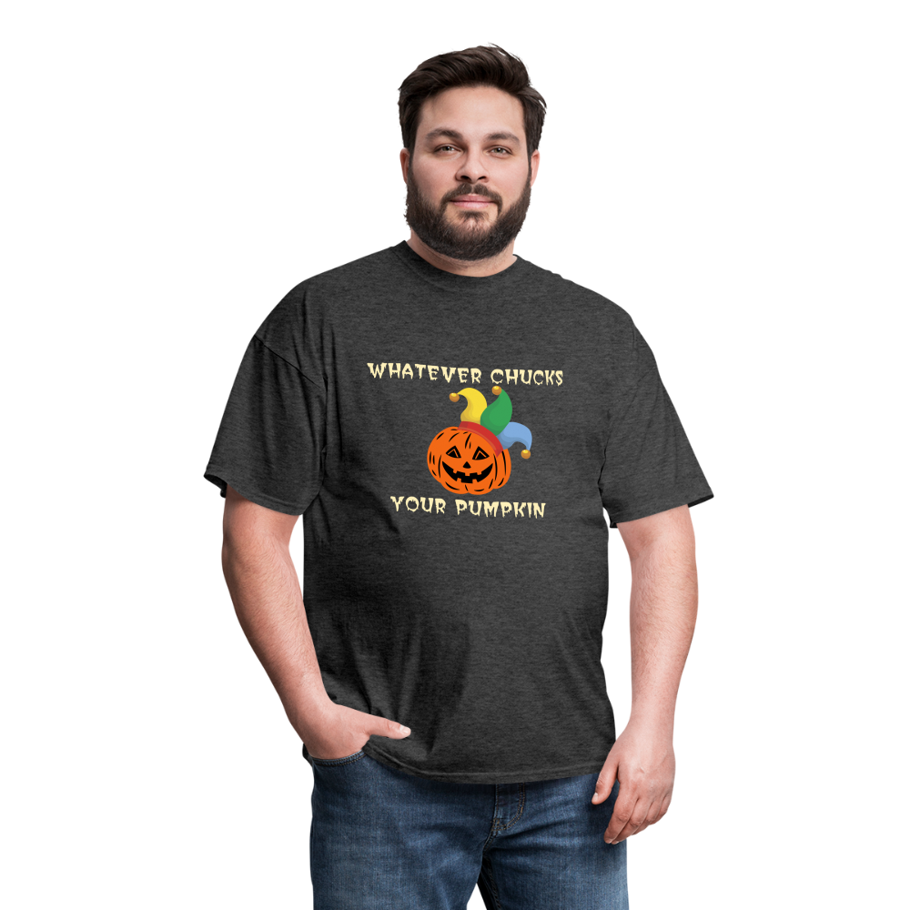 SIE CAPS WHATEVER CHUCKS YOUR PUMPKIN Hanes Unisex T-Shirt - heather black