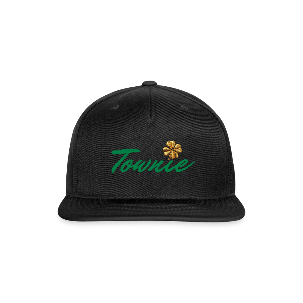 TOWNIE Snapback Baseball Cap - black