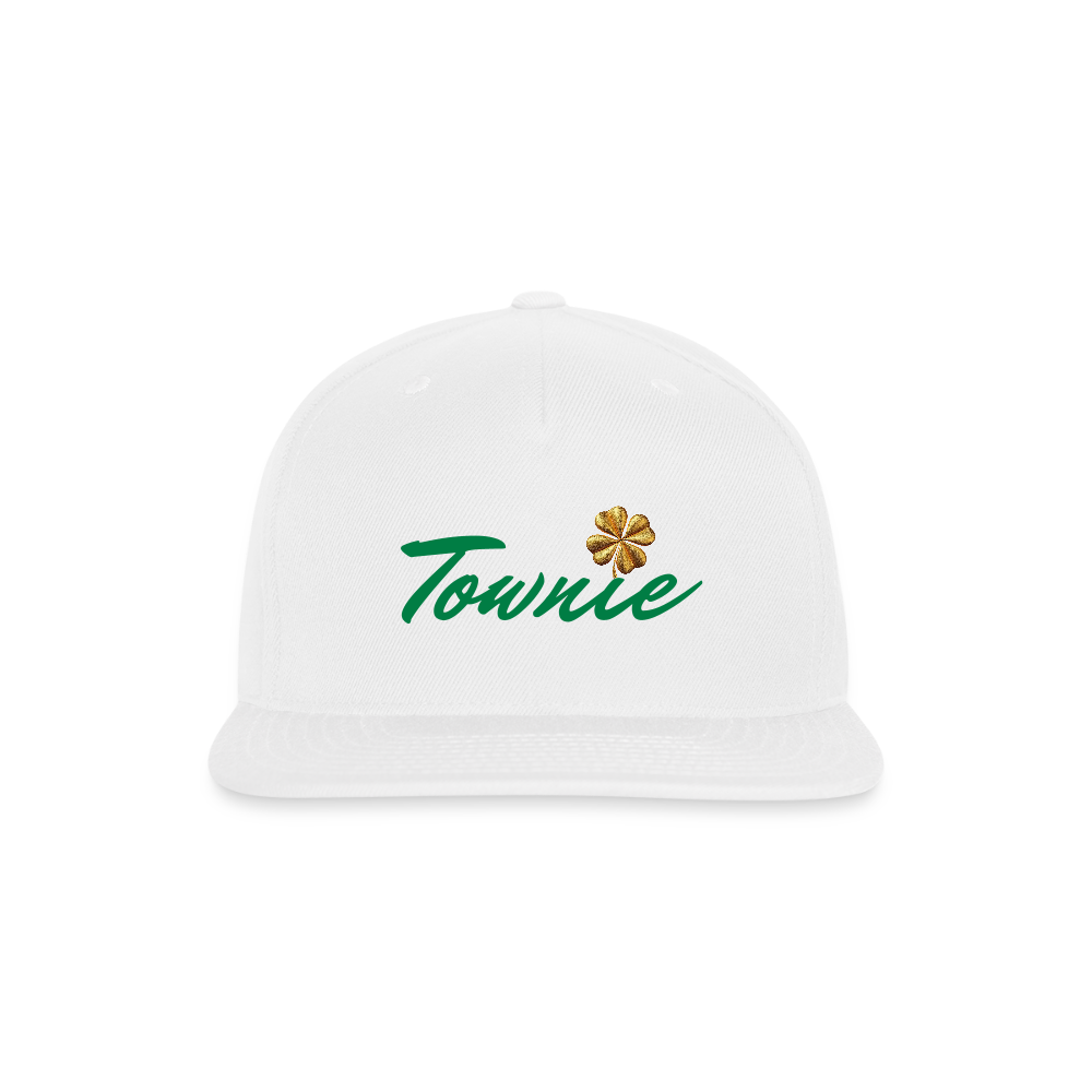 TOWNIE Snapback Baseball Cap - white