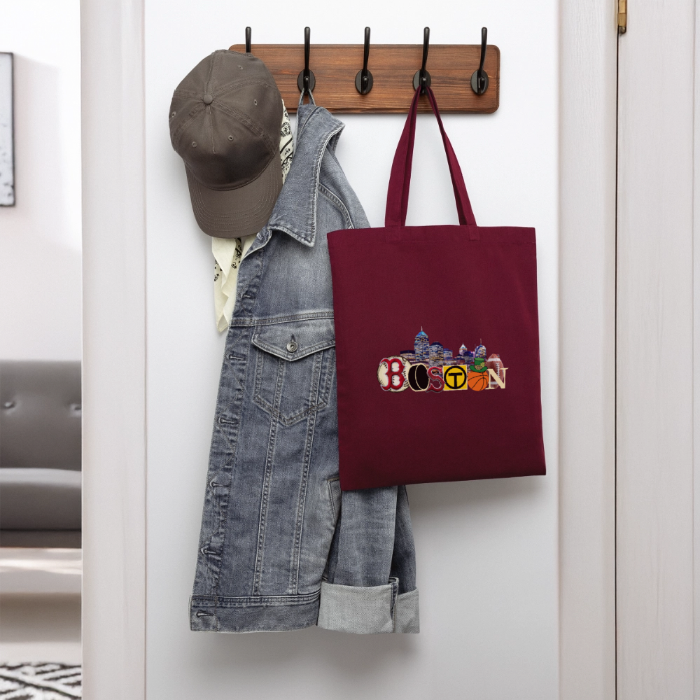 BOSTON SKYLINE Tote Bag - burgundy