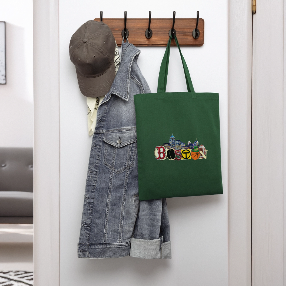 BOSTON SKYLINE Tote Bag - forest green
