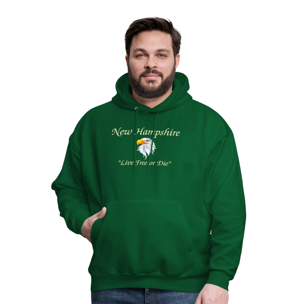 NH Live Free or Die Men's Hoodie - forest green