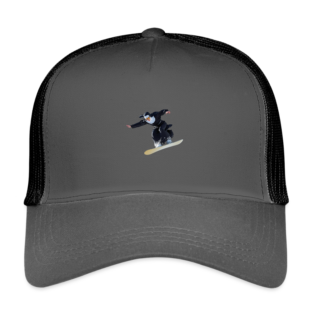 The FLYING NUN Eco Trucker Cap - smoke grey/black