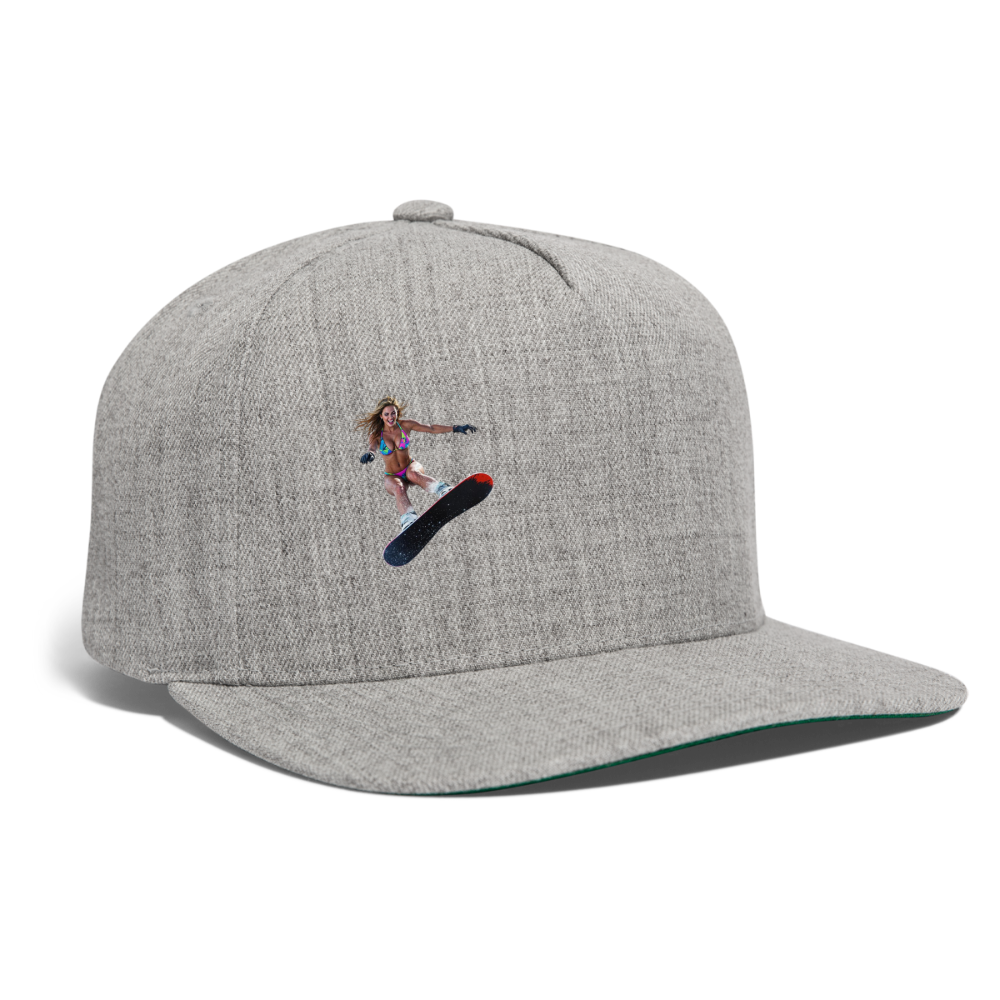 Snow Bunny 1 Authentic Snapback Baseball Cap - heather gray
