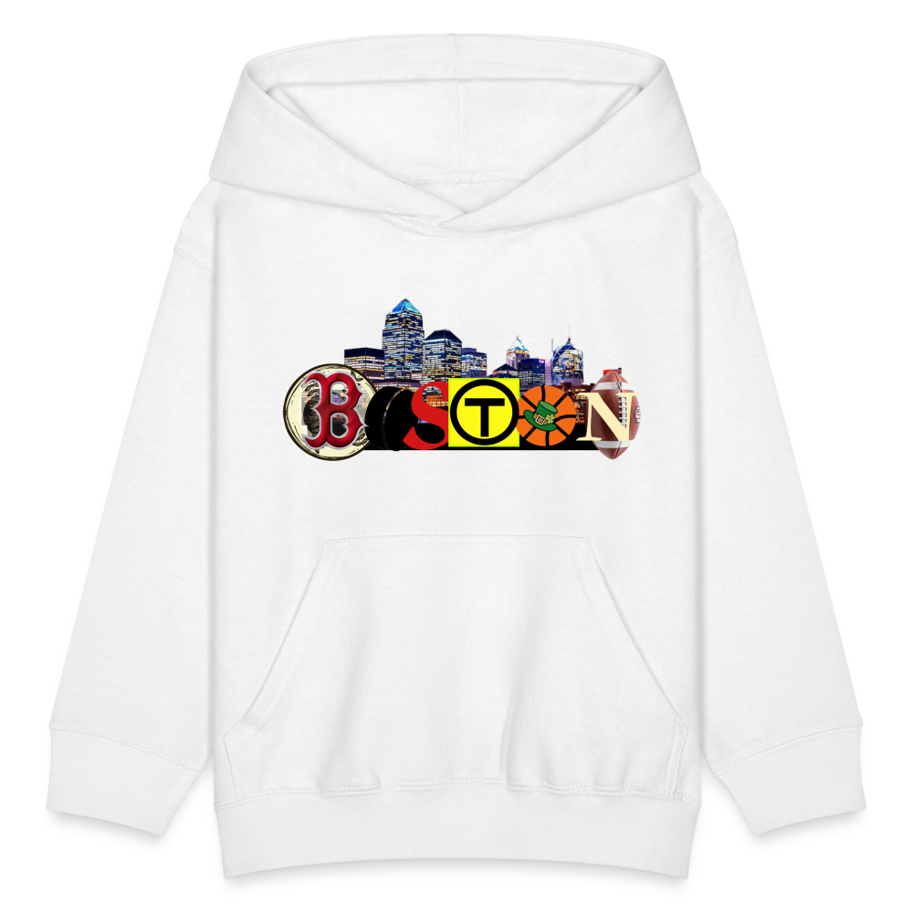 BOSTON SKYLINE Kids' Hoodie - white