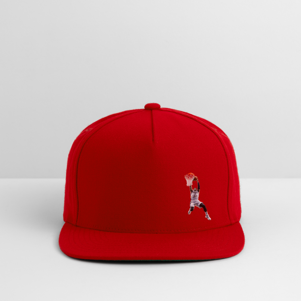DUNK BALL Snapback Baseball Cap - red