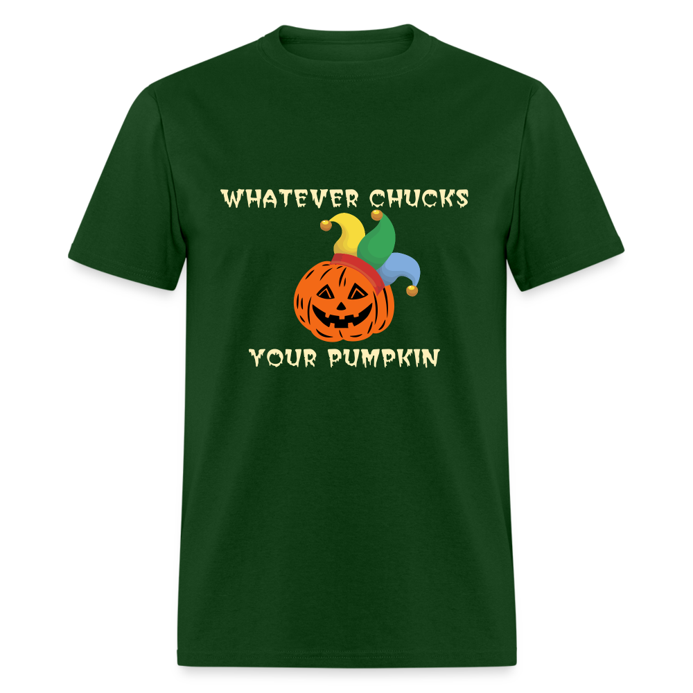 SIE CAPS WHATEVER CHUCKS YOUR PUMPKIN Hanes Unisex T-Shirt - forest green