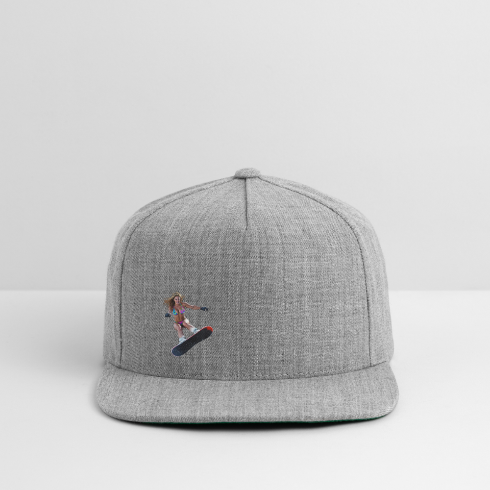 Snow Bunny 1 Authentic Snapback Baseball Cap - heather gray
