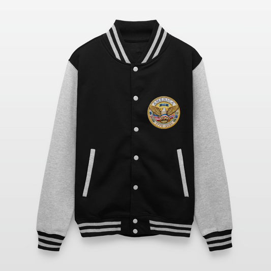 AMERICA 250 Unisex College Sweat Jacket - black/heather grey