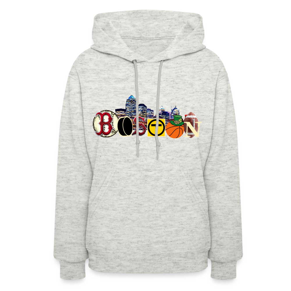 BOSTON SKYLINE Women's Hoodie - heather oatmeal