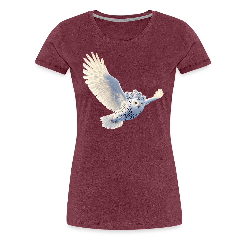 HOOTIE SNOW OWLS Women’s Premium T-Shirt - heather burgundy