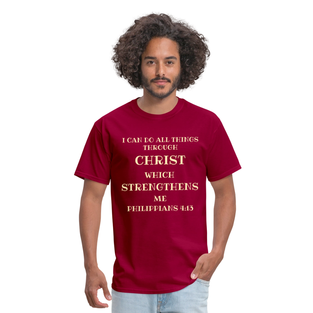 Philippians 4:13 Men's Unisex Classic T-Shirt - dark red