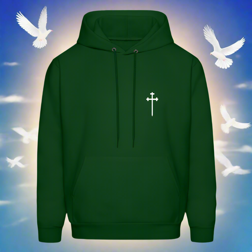 CROSS Men's Hoodie - forest green