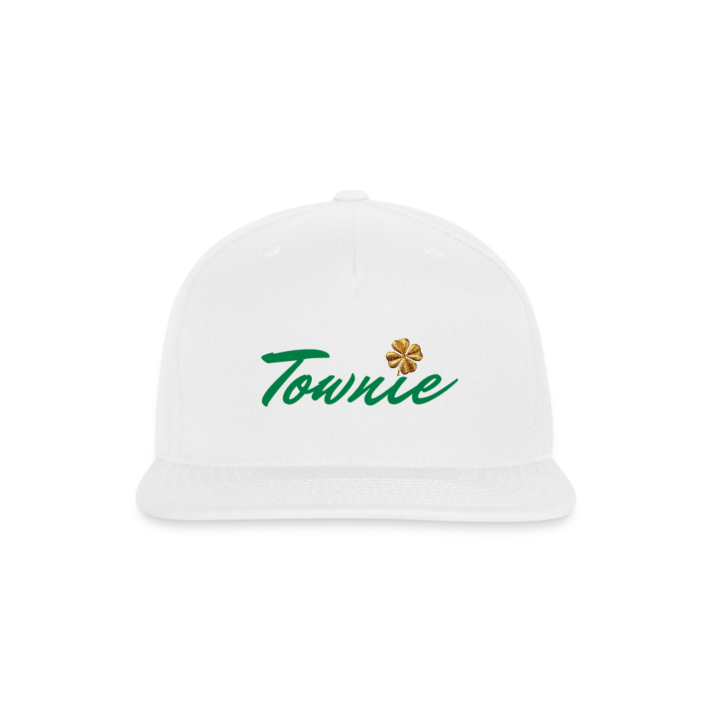 TOWNIE Snapback Baseball Cap - white