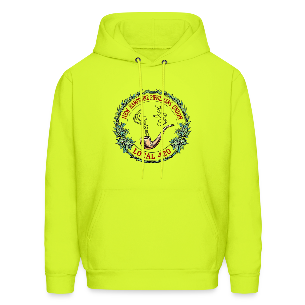 NEW HAMPSHIRE PIPEFILLERS UNION LOCAL 420 Hoodie - safety green