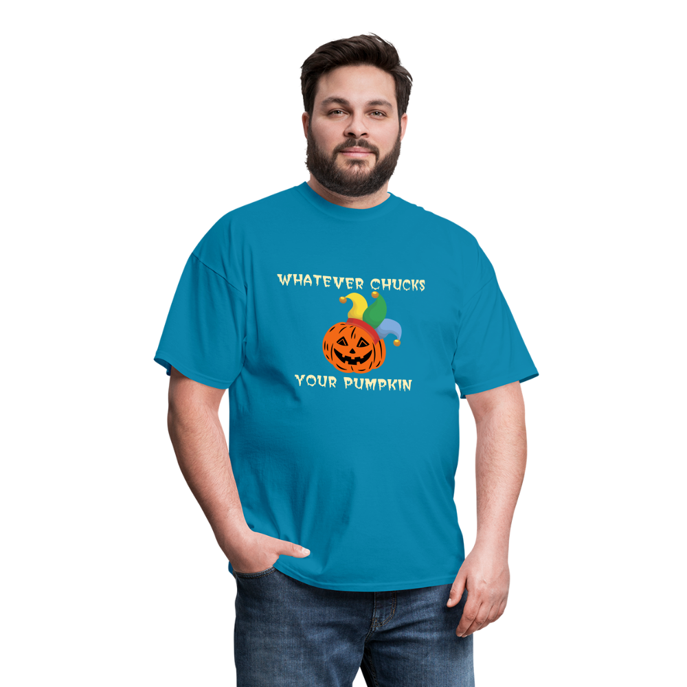 SIE CAPS WHATEVER CHUCKS YOUR PUMPKIN Hanes Unisex T-Shirt - turquoise