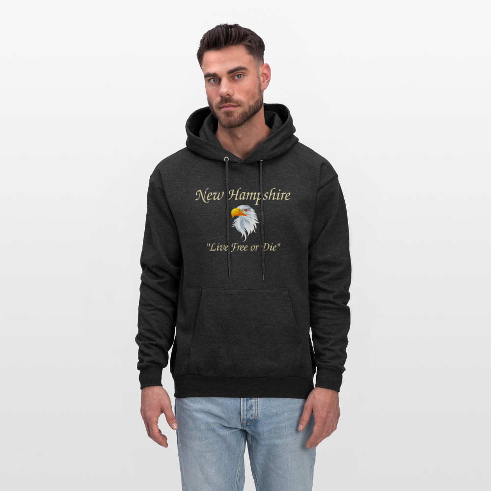 NH Live Free or Die Men's Hoodie - charcoal grey