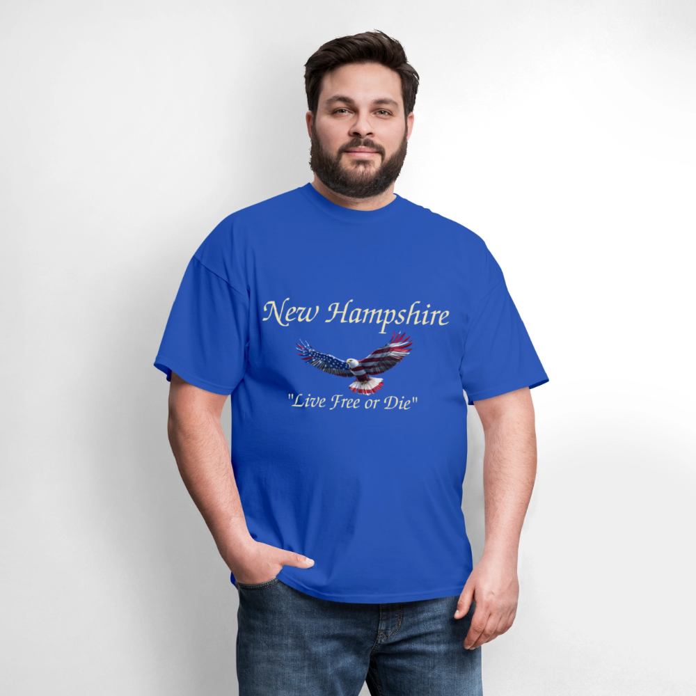 NH Live Free or Die Flying Eagle Unisex Classic T-Shirt - royal blue