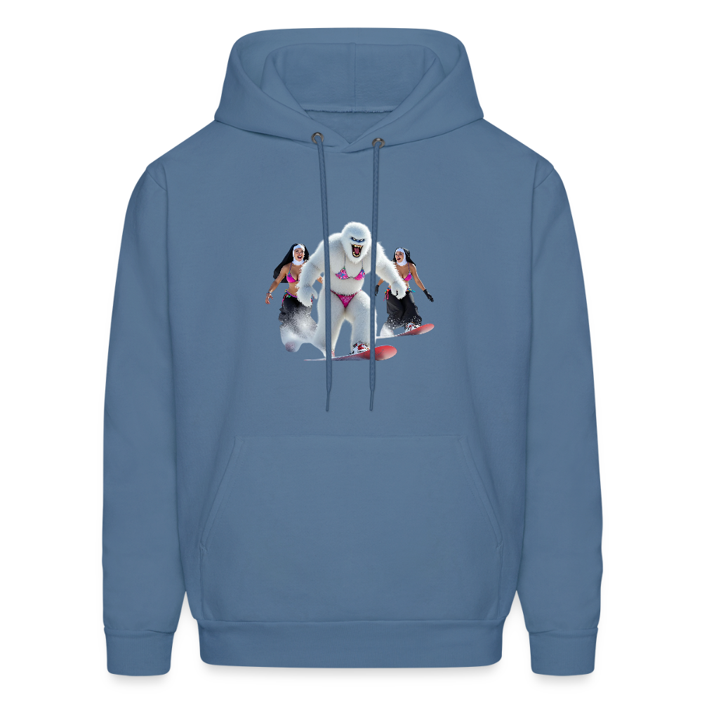 BIKINI ABOMINAL & NUNS SNOWBOARDERS Men's Hoodie - denim blue