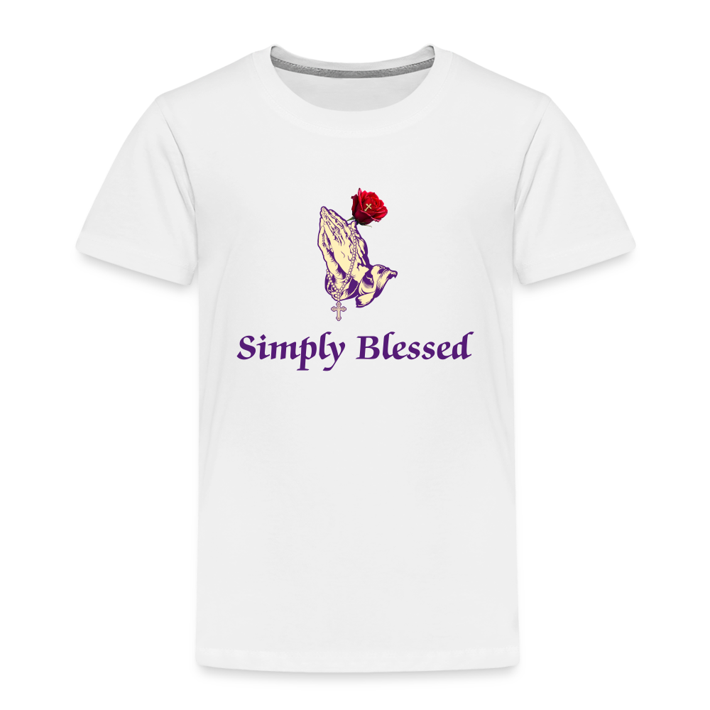 SIMPLY BLESSED Toddler Premium T-Shirt - white