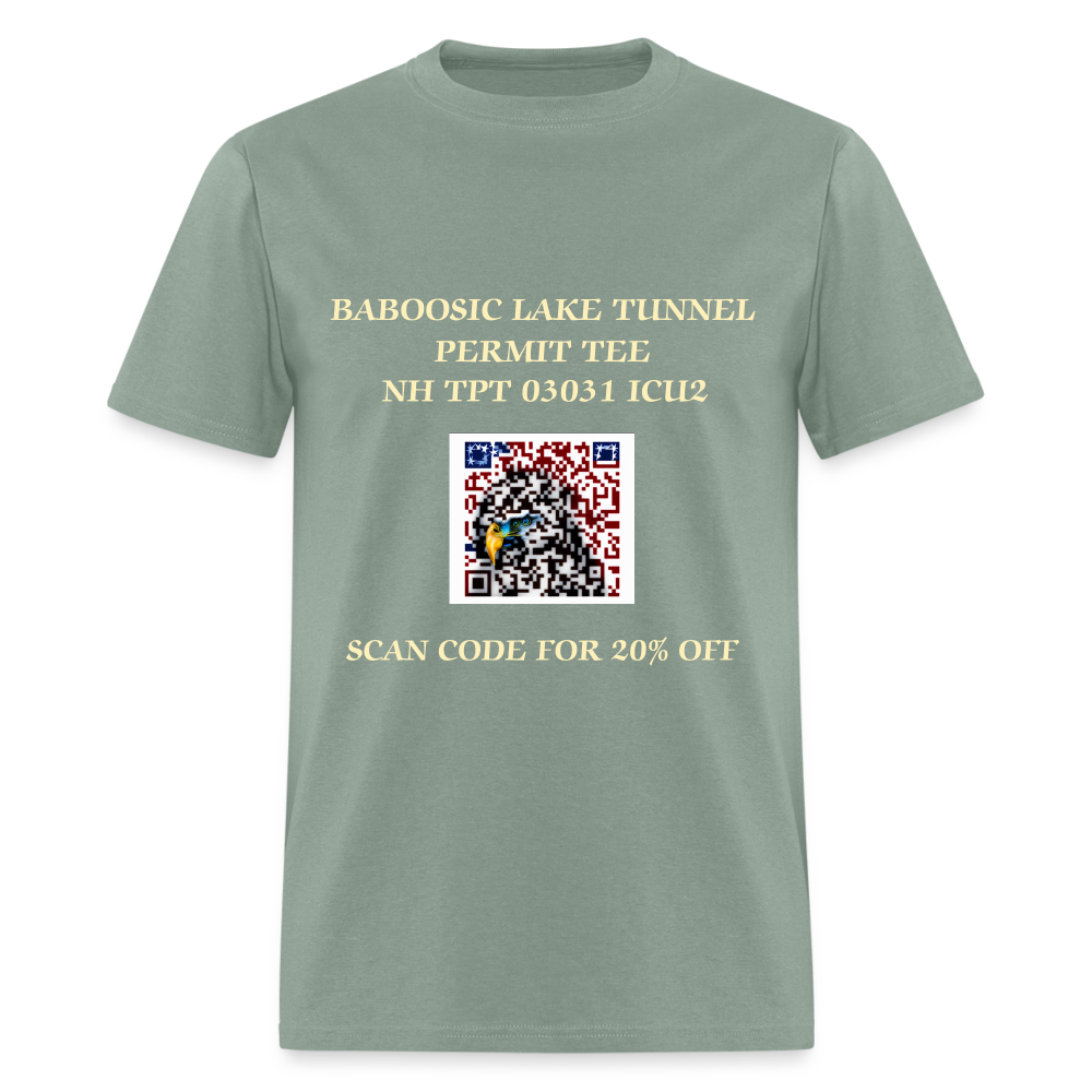 BABOOSIC LAKE TUNNEL PERMIT TEE Unisex Classic T-Shirt Unisex Classic T-Shirt Unisex Classic T-Shirt - sage