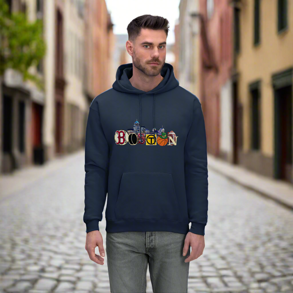 BOSTON SKYLINE Haines Men's Hoodie - navy