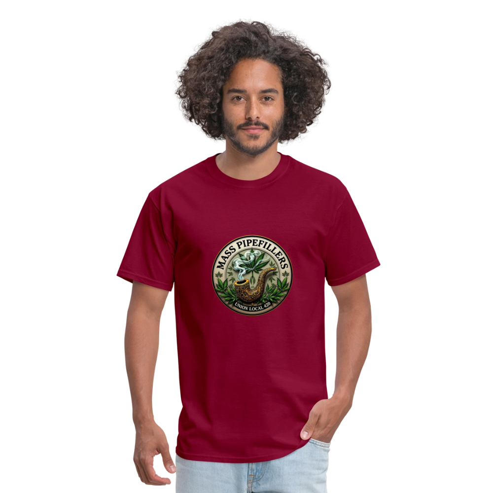 THE ORIGINAL MASS PIPEFILLERS UNION LOCAL 420 Unisex Classic T-Shirt - burgundy